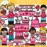 Happy Valentine's Day Kids Sweet Treats Dessert Shop Clip Art