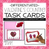 Valentine's Day Differentiated Counting Task Cards - Print