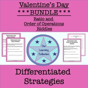 Preview of Valentine's Day Differentiated Math Strategies Bundle