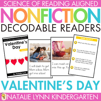 Preview of Valentine's Day Differentiated Nonfiction Decodable Readers Valentine Decodables