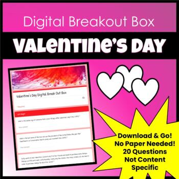 Preview of Valentine's Day Digital Breakout Box Escape Room