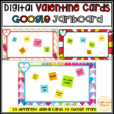 Valentine's Day Digital Cards Google Jamboard™ Virtual Valentine