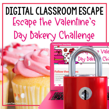 Preview of Valentine's Day Digital Escape Room Math Review Fun Math Game