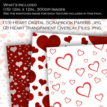 Red heart pattern clipart. Free download transparent .PNG