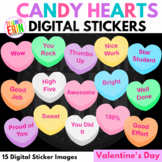 Valentine's Day Digital Stickers | CANDY HEARTS | Google Seesaw