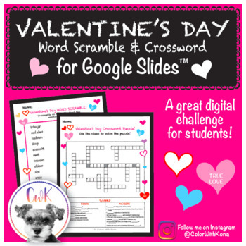 Valentines Day Word Scramble Worksheets Teaching Resources Tpt