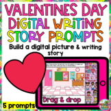 Valentine's Day Digital Writing Prompts- Digital Build a S