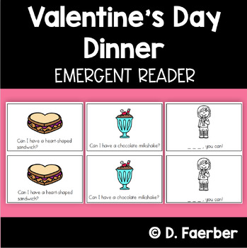 Preview of Valentine's Day Emergent Reader - Valentine's Day Dinner