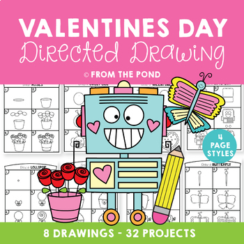 Preview of Valentine's Day Directed Drawing
