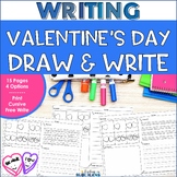 Valentine's Day Directed Drawing Writing Prompts & Handwri