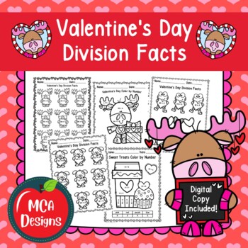 Preview of Valentine's Day Division Facts