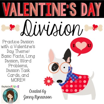 Preview of Valentine's Day Division! Long Division, Word Problems, & More!