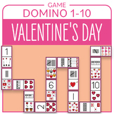 Valentine's Day Domino Game Counting 1-10 Numbers, Ten Fra