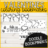 Valentine's Day Doodle Coloring Bookmarks - Easy & Fun Printable!