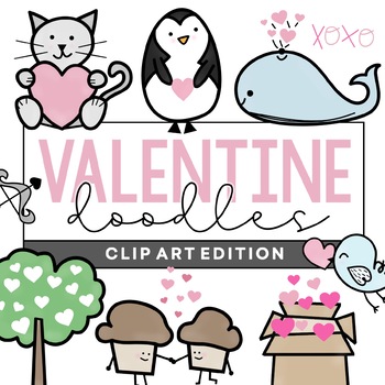 Preview of Valentine's Day Doodles | Clip Art [IN COLOR!]