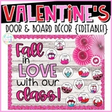 Valentine's Day Bulletin Board and Door Decor - Editable