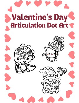 Preview of Valentine's Day Dot Art - Articulation Practice (S, R, and L sounds)
