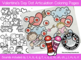 Valentine's Day Dot Articulation Coloring Sheets - Speech Therapy