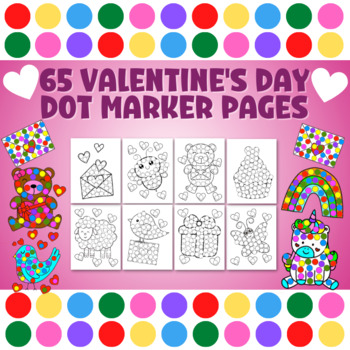 Valentine's Day Dot Markers Coloring Book For Kids,Paint daubers Activity