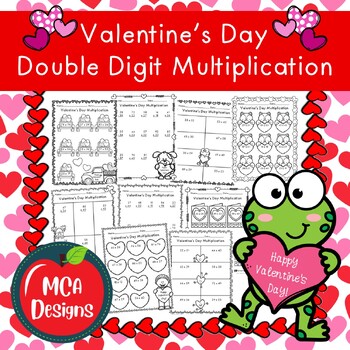 Preview of Valentine's Day Double Digit Multiplication