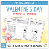 Valentine's Day Drawing Symmetry Worksheets, Classroom Act