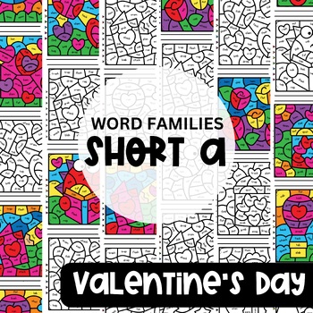 Preview of Short Vowel (a) Valentine’s Day Theme Color-by-Code and Word Families