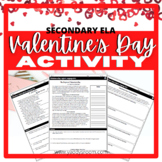 Valentine's Day Reading Activity for Middle and High School