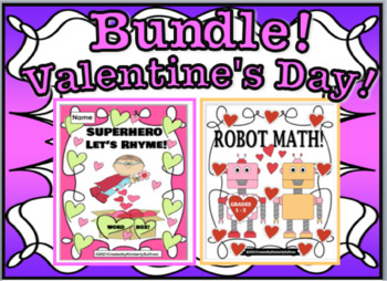 Preview of Valentine's Day ELA and Math Google Classroom Drag and Drop
