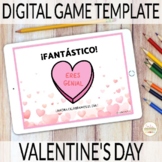 Valentine's Day Editable Digital Review Game for Spanish Class