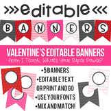 Valentine's Day Editable Doodle Banners