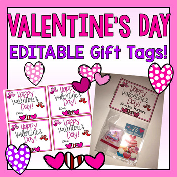 Preview of Valentine's Day Editable Gift Tags Freebie