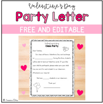 Preview of Valentine's Day Party Letter and Class List | Card Exchange Letter