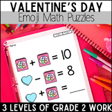 Valentine's Day Emoji Math Puzzles