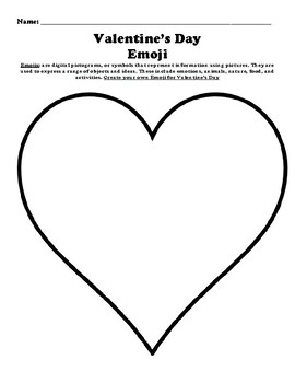 Valentine's Day Emoji Worksheet by BAC Education | TPT