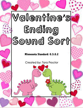 Preview of Valentine's Day Ending Sound Sort for Smartboards