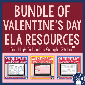 Preview of Valentine's Day English Language Arts Resources | High School Reading & Writing