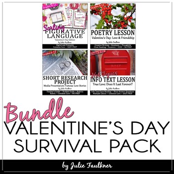 Preview of Valentine's Day Activities, English Lessons for Teens, BUNDLE