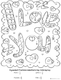Valentine's Day Equivalent Fractions Coloring