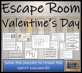 Preview of Valentines Day Escape Room Activity