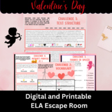 Valentine's Day Escape Room | Help Cupid Escape | ELA | Di