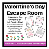 Valentine's Day Escape Room| ELA and Math| K-6th grade