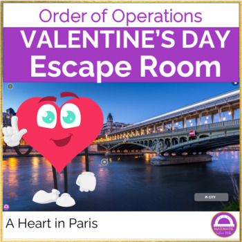 Preview of Valentine's Day Escape Room Order of Operations Activity | Digital Resource