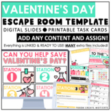 Valentine's Day Escape Room Editable Template - Activities