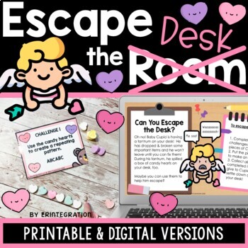 Preview of Valentine's Day Escape Room Using Candy Hearts on Google Slides + Unplugged
