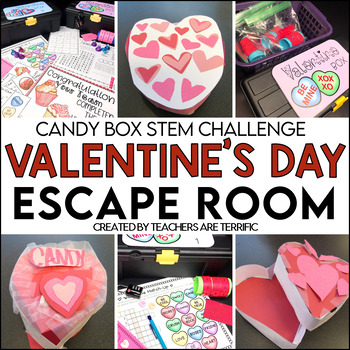 Preview of Valentine's Day Escape Room Engaging Upper Elementary Activity 