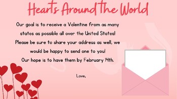 Preview of Valentine's Day Exchange/Hearts Around the World Letters (Editable)