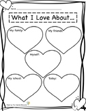 Valentine's Day FREEBIE: What I Love About... Worksheet
