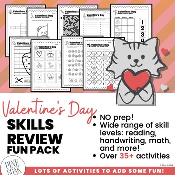 Preview of Valentine's Day FUN Activities - No Prep, 35+ themed activities!