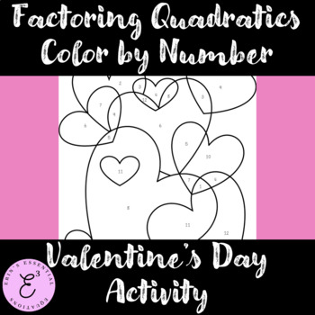 Preview of Valentine's Day Factoring Quadratics