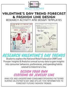 Preview of Valentine's Day Fashion Research & Trend Forecast Activity (Jewelry & Clothing)